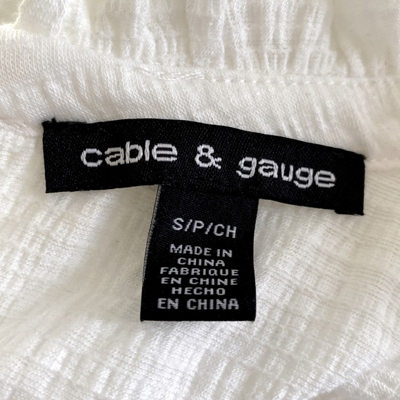 Cable & Gauge White Top - Picture 9 of 9